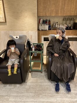 シュシュ ヘアーメイク(chou chou HAIR MAKE)の写真/ママ必見☆0歳から遊べるキッズスペース完備！お得なクーポンもあります♪リフレッシュ！
