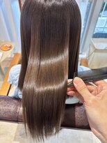 フルール(fleur) ウルトワ髪質改善カラーミディアムヘアオリーブカラー