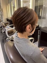 ソシエ 福岡岩田屋店 ウォームゴールドブラウン×ハンサムショート