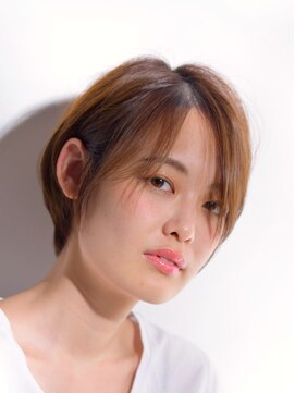 ネオリーブアオバ 高田馬場店(Neolive aoba) 【aoba/高田馬場】耳掛けショートボブ ベージュカラー