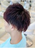 赤み束感ツーブロック