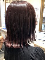 ロロネー 豊中(Lolonois)&nbsp;ミディアム切りっぱなしボブ＋髪質改善イルミナカラー