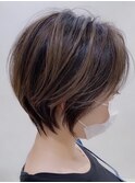 【Gran】大人可愛いバレイヤージュショート