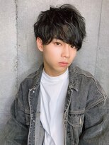 クーエフー(coo et fuu)&nbsp;ツーブロック/癖毛風パーマ/マッシュ　ナチュラル黒髪