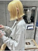 抜きっぱなしホワイトブロンドカラー　抜きっぱなしカラー