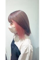 アジールヘア 池袋東口店(agir hair)&nbsp;20代30代大人かわいいインナカラーピンクイヤリングカラー