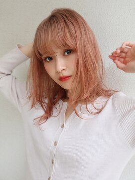 ブゾン(buZon) 【buZonブゾン】コーラルピンク×ニュアンスパーマ