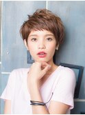 インナーグレージュ/マチルダボブ/前髪/ピンクベージュ/赤羽