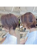 絶壁解消/大人可愛い/ひし形/小顔/30代40代◎ショートボブN 