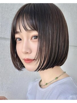 サンド 名古屋(sand) ボブ/レイヤーカット/髪質改善/ウェットヘア/オリーブベージュ