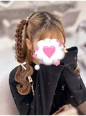 編みおろしハーフツイン【クランソア】ヘアメ/ヘアセット