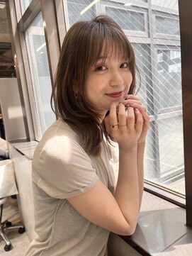 ロンドプロフィール 浦和(Lond profil) 顔まわりレイヤー外ハネ韓国風ヘア髪質改善浦和ボブ