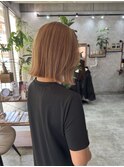 那覇美容室/おもろまち美容室/切りっぱなしボブ/ブリーチボブ