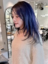 ロリム(RorriM)&nbsp;レイヤーカット　ダブルカラー　バイオレット　ウルフカット