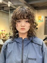 トオ(TOH) ウェーブパーマミディアムレイヤーパーママレットウルフ
