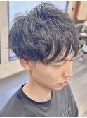 【ナチュラルにキマる◎無造作メンズパーマ】