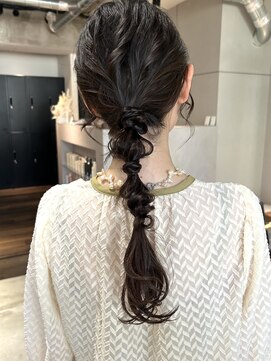 シンス 銀座(since) ヘアセット/ヘアアレンジ/編み下ろしアレンジ/顔まわりカット