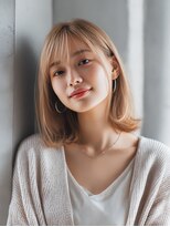 ロッソ 大橋店(Rosso) 透け前髪のベージュミディ【大橋】