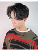 アンダーバーホワイト(_WHITE)&nbsp;センターパートパーマ