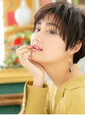 ★暖色系カラーダークアッシュ小顔束感ショート20代30代40代★7