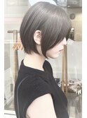 Gem Hair Studio 姉崎　短すぎないショートボブ/アッシュグレー