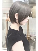 ジェムヘアスタジオ 湘南平塚南口店(Gem Hair Studio) Gem Hair Studio 姉崎　短すぎないショートボブ/アッシュグレー