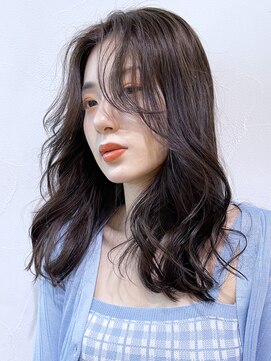 アルバム 池袋(ALBUM) ミディアムフェイスレイヤーヘア_チェリーブラウン_38525