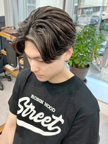 ネオリーブ クーロ メゾン 横浜(Neolive curro Maison)&nbsp;筋感ハイライト×韓国風センターパート《メンズハイライト》