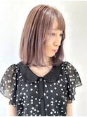 【FOLK】透明感ペールパープル☆似合わせ内巻きミディアムボブ♪