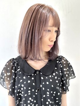 フォーク FOLK 【FOLK】透明感ペールパープル☆似合わせ内巻きミディアムボブ♪