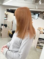 ヴィンスジオ 岐阜駅南(vince gio)&nbsp;派手すぎないオレンジベージュ/ブリーチ2回