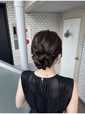 シニヨン アップスタイル 結婚式ヘア 参列ヘア 着物ヘア