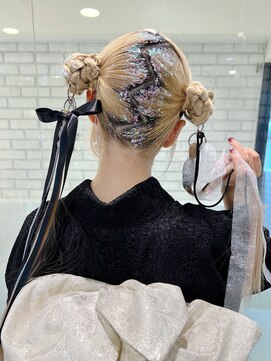トルネード(TORNADO) 振袖ヘア成人式ヘアツインテールリボンアレンジラメK20241108