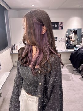 キング(K!ng) 縮毛矯正髪質改善ハイライトレイヤーカット楠葉美容室エクステ