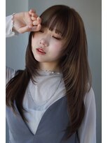 ソイクフ 四条大宮店(SOY-KUFU)&nbsp;大人可愛い◎似合わせカットレッドブラウンロング