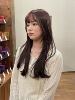 モリグリーン(MORI GREEN)&nbsp;◆ブリーチなしレッドブラウン/ロングレイヤーカット/暗めカラー