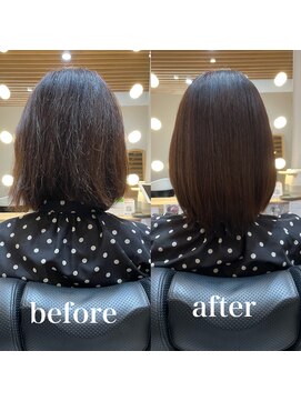 ツヤと髪 クリム(crim) 髪質改善エステカラー ミディアム 白髪染め 30代、40代、20代