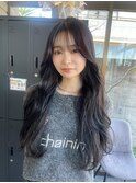 ロングヘア/シースルーバング/韓国ヘア#浜松駅#カラー#ブリーチ