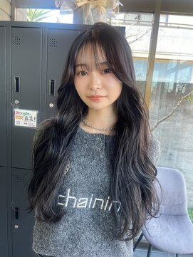 シエンゴールド(CIEN gold) ロングヘア/シースルーバング/韓国ヘア#浜松駅#カラー#ブリーチ