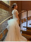 アップスタイルヘアセットヘアアレンジ花嫁ウエディング
