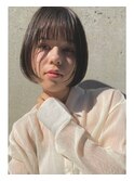 表参道/カットが上手い/アースカラー/黒髪/シースルーバングi3