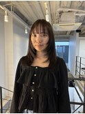 小顔似合わせカットオリーブベージュ透明感艶感カラーレイヤー
