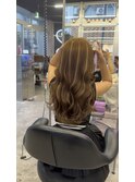 旭川美容室【エクステハイライト】赤みじゃない柔らかブラウン