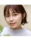 ★小顔魅せボブフレアバングタンバルモリシアーカラーアッシュ