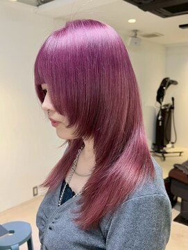 ラック 表参道(LUCK) クラゲヘア/大人ガーリー/ラベンダーピンク/レイヤーカット