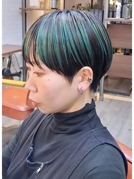 ヘアーサロン カヴィエ(hair salon covie) アンブレラカラー ベリーショート デザインカラー