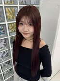 成人式に向けて赤髪ロング！