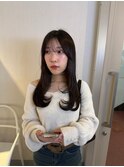 レイヤーカット/顔周りレイヤー/前髪カット/ブリーチなし