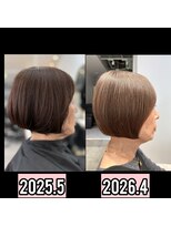 アルトル 池袋2nd(altru)&nbsp;白髪染めからの白髪ぼかしへの移行☆一年後☆