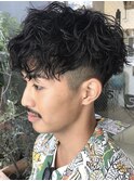 梅田メンズパーマツイストスパイラルパーマフリンジカット強め